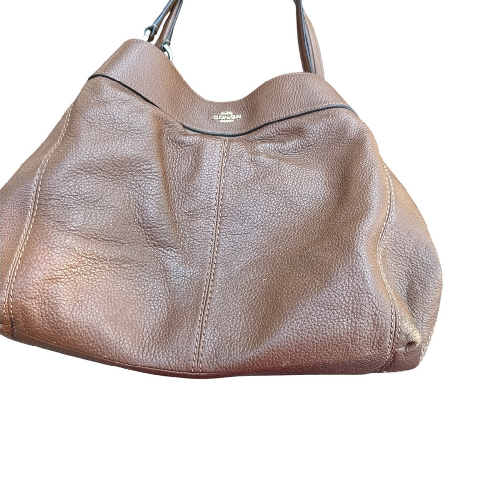 Coach Pebbled Leather Hobo Bag in Rich Brown